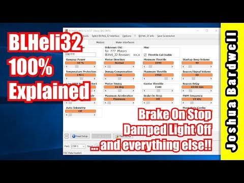 BLHeli32 100% Explained - Part 12 - Brake On Stop, Damped Light Off, And Others - UCX3eufnI7A2I7IkKHZn8KSQ