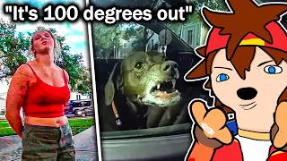 Karen Gets CAUGHT By Police After Leaving Dog in HOT Car!! | Kenji Rea
