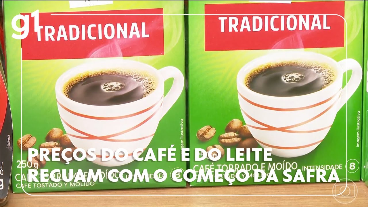 Preços do café e do leite recuam com o começo da safra e devem baixar para o consumidor