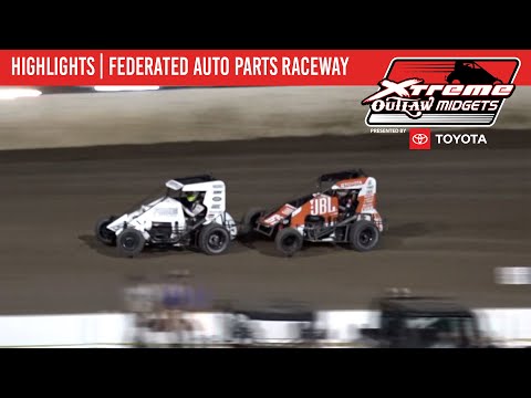 Xtreme Outlaw Midget Series Presented | Federated Auto Parts Raceway | August 2, 2024 | HIGHLIGHTS - dirt track racing video image