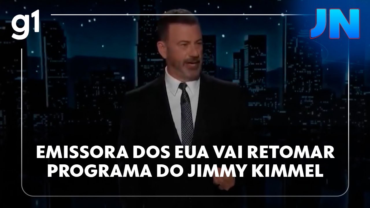 Emissora dos EUA vai retomar exibição do programa do apresentador Jimmy Kimmel