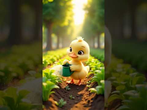 Cute Duckling Lost the Harvested Carrots #shorts #sad
