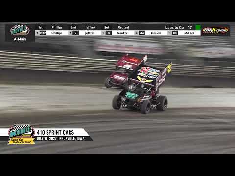 Knoxville Raceway 410 Highlights / July 16, 2022 - dirt track racing video image