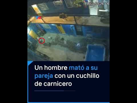 EL VIDEO DEL HORROR: Un hombre mató a su pareja con un cuchillo de carnicero