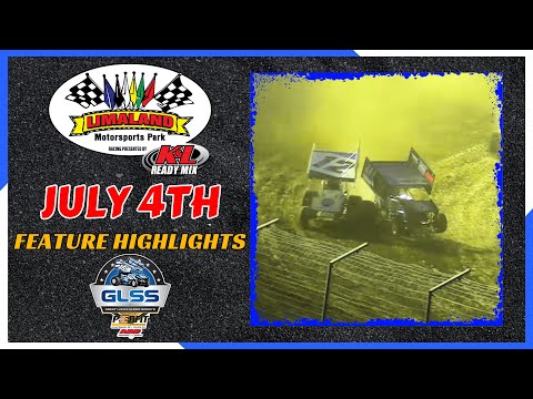 GLSS Limaland Feature Highlights 7/4/2025 - dirt track racing video image