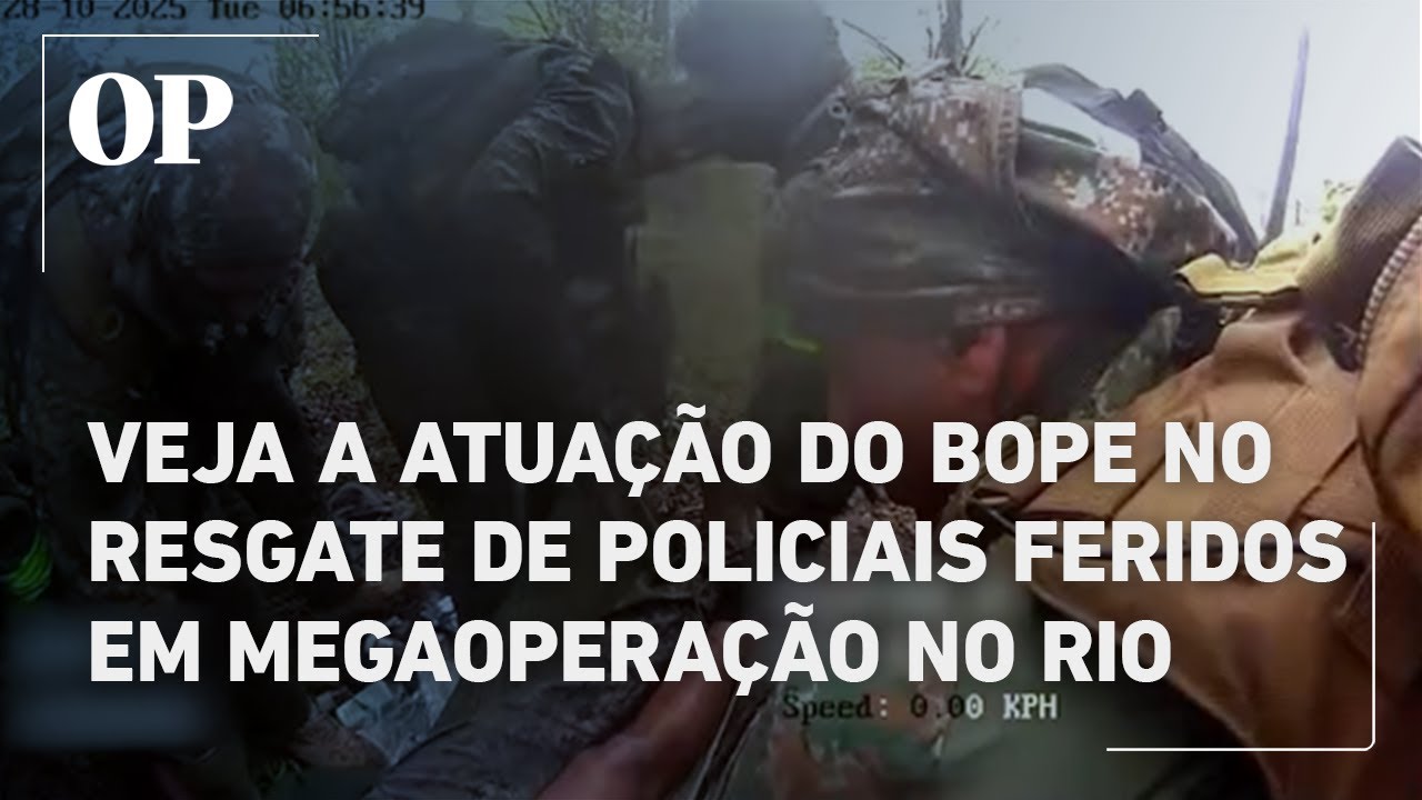 Governo divulga vídeo da atuação de agentes do BOPE para resgatar policiais feridos em megaoperação