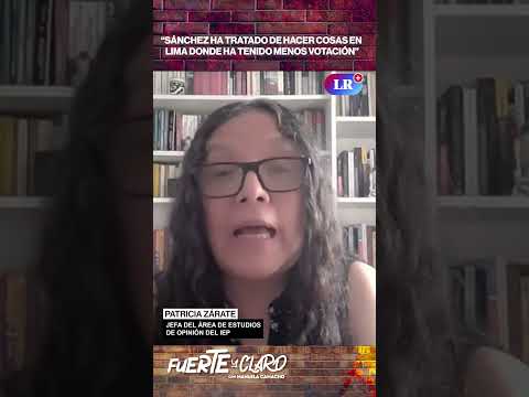 “SÁNCHEZ HA TRATADO DE HACER COSAS EN LIMA DONDE HA TENIDO MENOS VOTACIÓN” #shorts