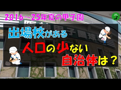 夏の甲子園出場高校が多い少人数自治体の特徴と地域別分析 サムネイル