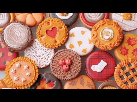 まるいクッキーをかわいくする20アイデア🍁🧺【アイシングクッキー】satisfying cookie decorating|cozy cookies