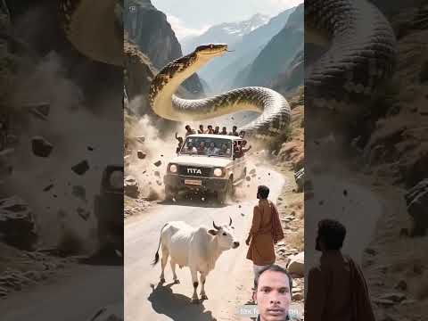 cow saved to a sumo from anaconda 🐮 🐍 #shorts​ #ai​