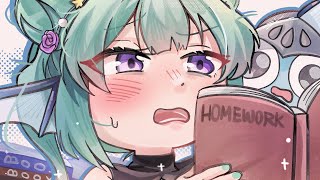 mid-terms... 📖 (homework asmr)