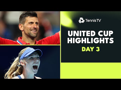 Djokovic vs Zhang; Pegula plays Boulter, Fritz, Norrie | United Cup 2024 Day 3 Highlights