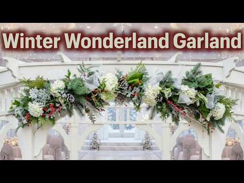 How to Make a Long-Lasting Winter Wonderland Wedding Garland with Hydrangeas