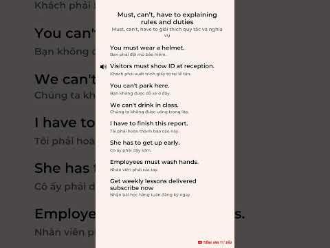 🚀 MUST, CAN’T, HAVE TO: Quy Tắc & Nghĩa Vụ Bắt Buộc! 🌟 Học Phát Âm Tiếng Anh