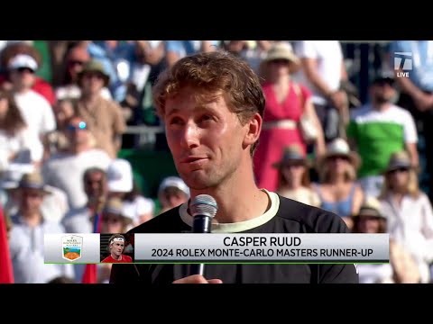 Casper Ruud Classy in Defeat | Monte Carlo Finalist Speech