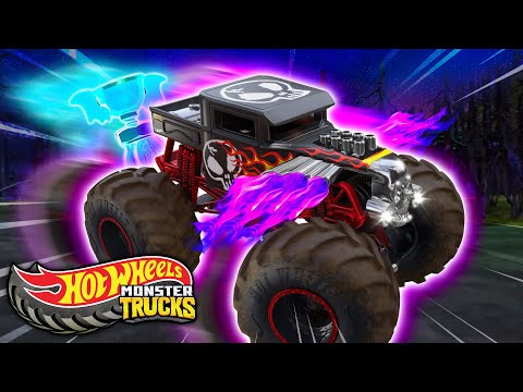 Hot Wheels Monster Trucks | Bone Shaker Tricks the Trucks! | Camp Crush
