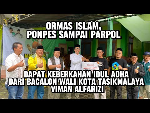 Ormas Islam, Ponpes Sampai Parpol Dapat Keberkahan Idul Adha dari Bacalon Wali Kota Tasik Viman