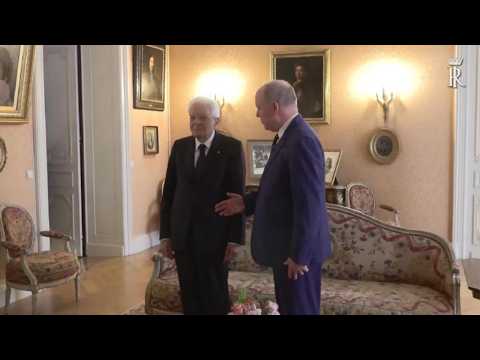 Mattarella a colloquio con Alberto II al Palazzo dei Principi a Monaco