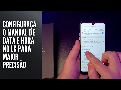 Configuração manual de data e hora no LG