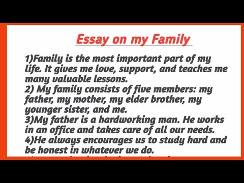 15 Lines about My Family |Essay on My Family in English || 15 Lines on My Family |10 line my family