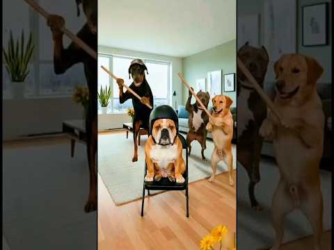 When the Doberman Hits Too Hard 😂🐶 | Funniest Dog Reaction! #shorts