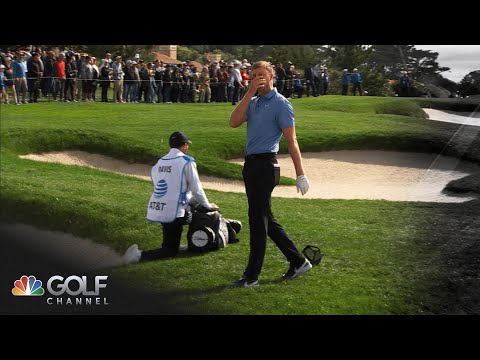 Cam Davis overcomes CRAZY bounce, chips in for birdie at Pebble Beach | Golf Channel