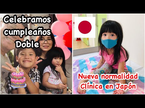 celebramos Cumpleaños doble+nueva normalidad en la clinica de mi hija+ Japon