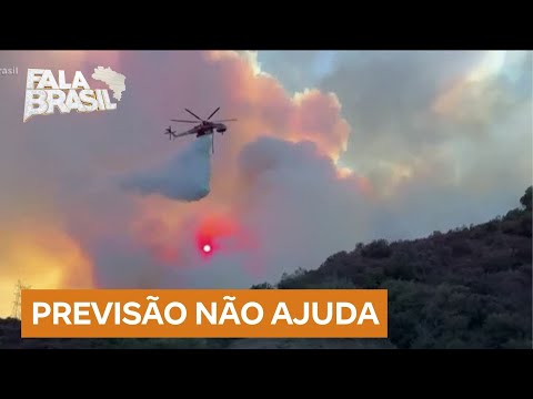 Previsão de ventos fortes deve dificultar combate a incêndios na Califórnia (EUA)