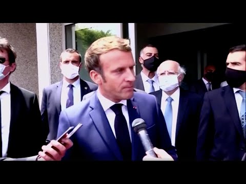 Macron visits Beirut after explosion