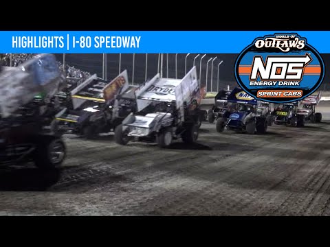 World of Outlaws NOS Energy Drink Sprint Cars I-80 Speedway, August 27, 2021 | HIGHLIGHTS - dirt track racing video image