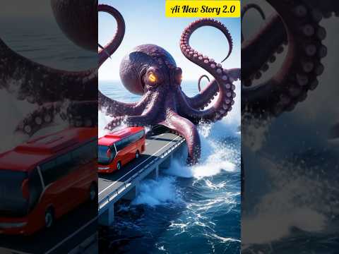 The Brave Army Kid vs Giant Octopus 😭 Epic Ocean Highway Battle Story #ai #baby #indianarmy