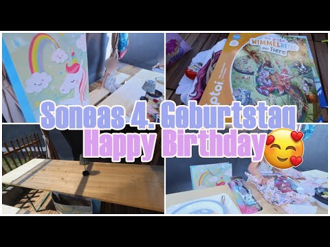 Soneas 4. Geburtstag 🦄 | Einhorn Party | Familien Feier & Geschenke II ColorfulMess