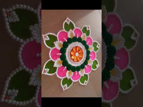 simple rangoli design #diy #diwalirangoli  #homedecor #decoration ideas  #shortvideo #viral #shorts