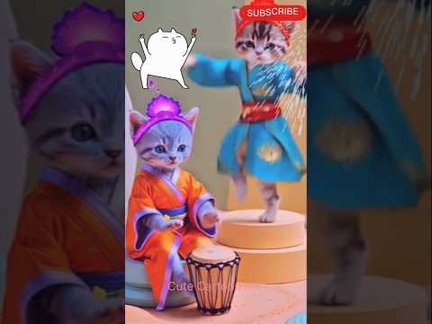 kitty dancing 😺💃|Cat dance|#shorts #cat #catvideos #usacats #cutecartoon