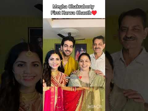 #meghachakraborty #first #karwachauth #celebration #sahil #imlie #krishnachalilondon #shorts #look 💖