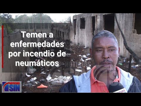 Temen a enfermedades por incendio de neumáticos