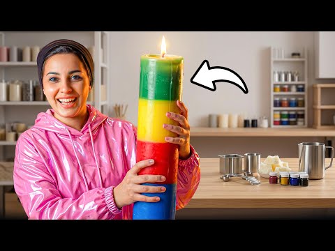 ذوبت 500 شمعة - وصنعت اكبر شمعة في العالم 🌍 | بس المقابلة خلصت 😱