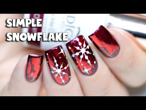 HOW TO Simple Snowflake Nail Art Tutorial | Indigo Nails