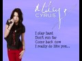 Miley Cyrus- Kicking and Screaming (Lyrics)