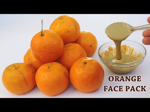 HOMEMADE ORANGE JUICE FACE PACK FOR GLOWING SKIN | DIY MULTANI MITTI ORANGE FRUIT FACE MASK