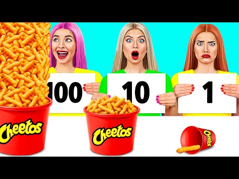 100 Capas de Alimentos Desafío | Trucos y Recetas de Cocina por Mega DO Challenge