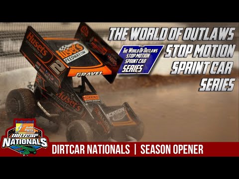 Stop Motion DIRTcar Nationals // S2 R1 // The World Of Outlaws Stop Motion Sprint Car Series - dirt track racing video image
