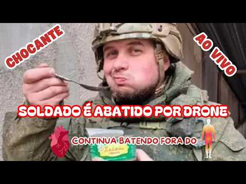 Soldado abatido por drone ao vivo. C...ção continua batendo. Lamentável