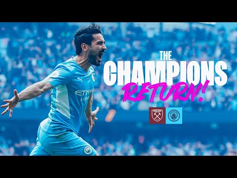 THE CHAMPIONS ARE BACK. | Man City visit West Ham in the Premier League!