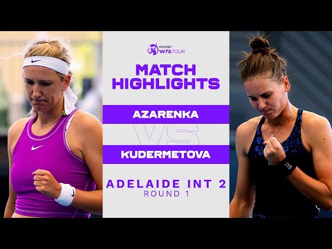 Victoria Azarenka vs. Veronika Kudermetova | 2023 Adelaide 2 Round 1 | WTA Match Highlights