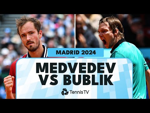 Daniil Medvedev vs Alexander Bublik Entertaining Clay-Court Battle | Madrid 2024 Highlights