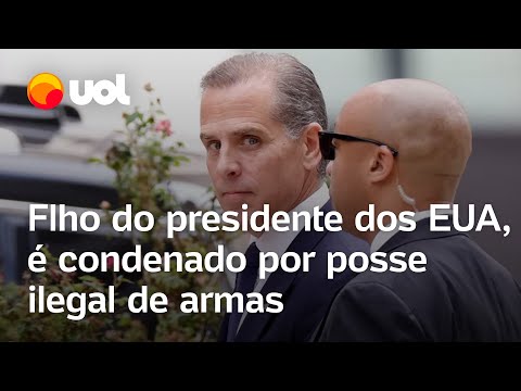 Filho de Biden é condenado por posse ilegal de arma de fogo nos Estados Unidos; veja vídeo