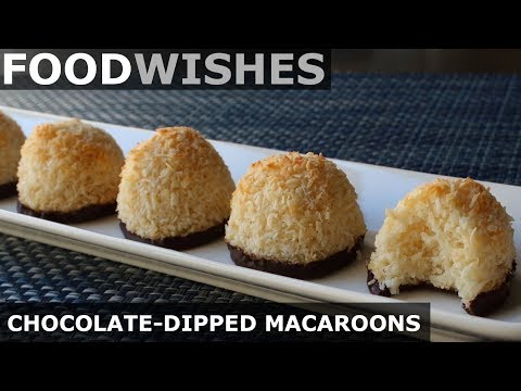 Chocolate-Dipped Coconut Macaroons - Food Wishes