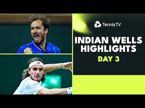 Tsitsipas, Medvedev, Rublev, Ruud, Berrettini all in Action | Indian Wells 2023 Day 3 Highlights