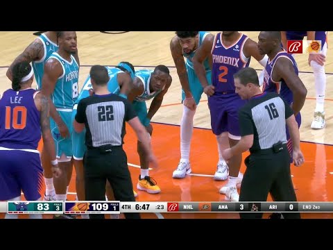 Jalen McDaniels' late technical catches Suns commentators off guard 😂 | NBA on ESPN